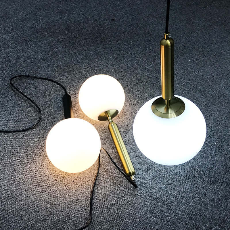 Modern Gold Glass Ball Pendant