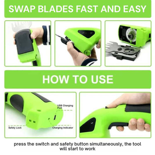 2-in-1 Cordless Garden Trimmer